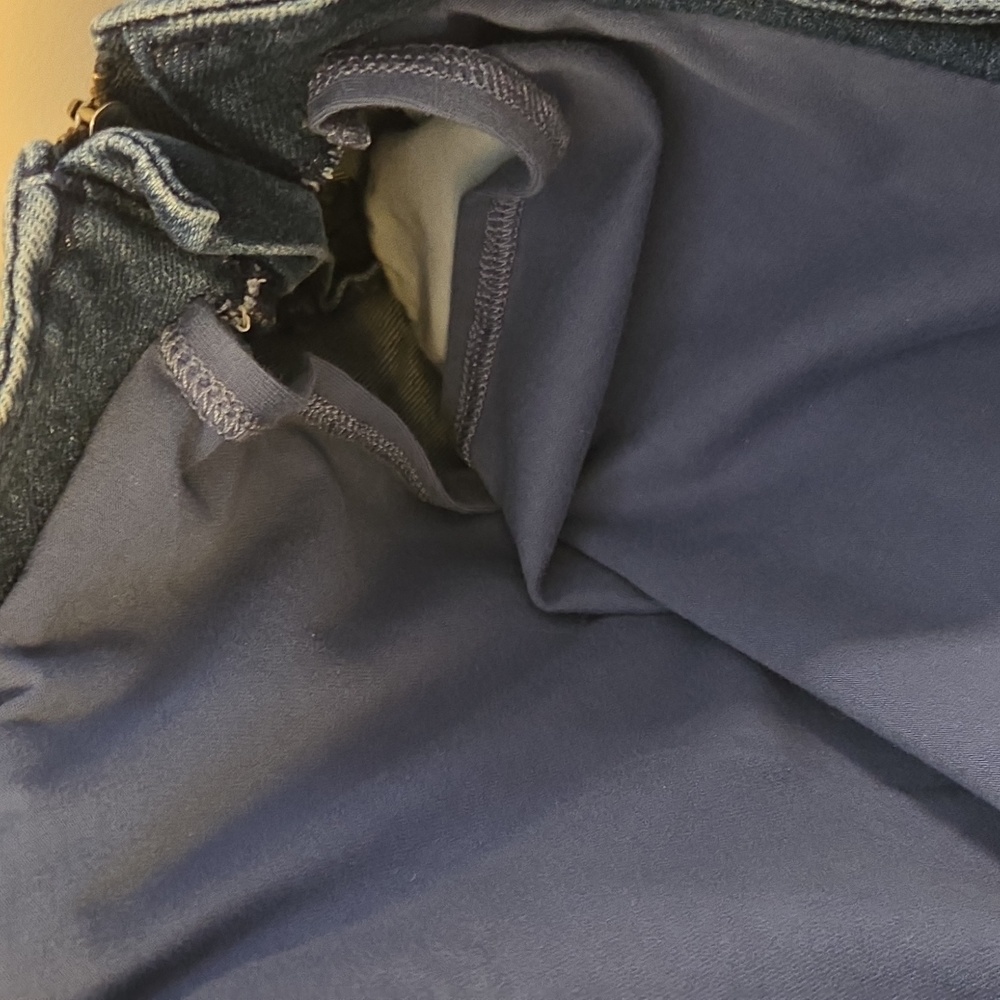 American Eagle Stretch Mid-Rise Mini Denim Blue Skirt Skort Size 20 - Picture 5 of 12